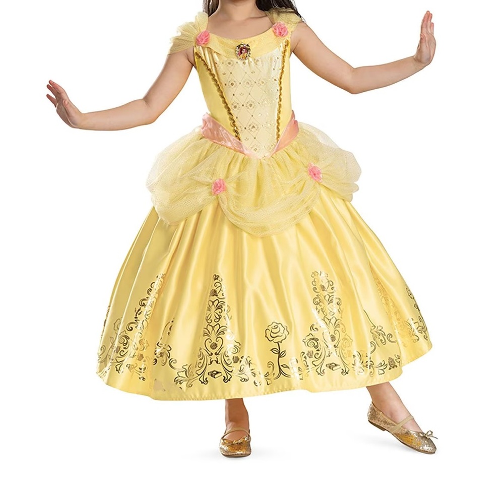 Disney Princesses Prestige Belle dress costume with hoop skirt Size
